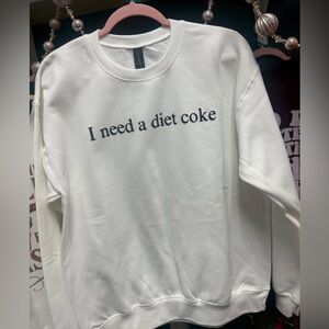 White Sweatshirt Diet Coke ❤️
